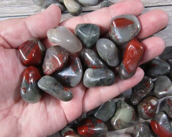 African Bloodstone 0.5 inch + Tumbled Stone T356