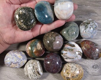 Ocean Jasper Palm Stone 1.75 inch +
