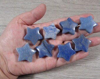 Blue Quartz Star 26 mm Shaped Stone F453