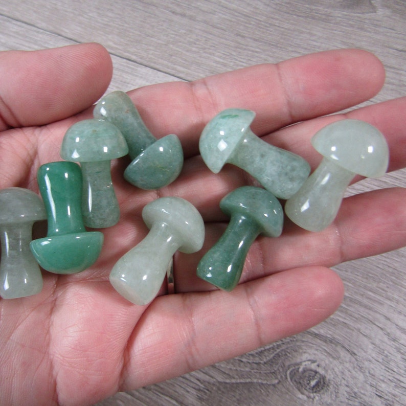 Aventurine Fairy Mushroom Small Shaped Stone image 5