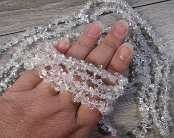 Clear Quartz Chip 30 inches Looped Strand 247