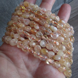 Citrine Bracelet Stretchy String Oval Style