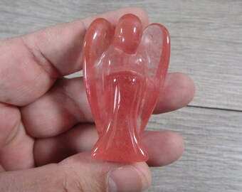 Cherry Quartz Angel Figurine 2 inch Fig107