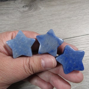 Blue Quartz Star 26 mm Shaped Stone immagine 8