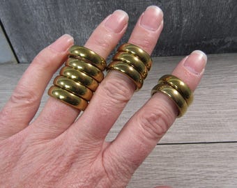 Gold Hematite Ring Approx. Size 6-7 M20