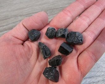 Black Tourmaline Crystal Chunk Raw U33