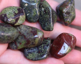 Dragon Bloodstone Tumbled Stone 1 inch + Crystal