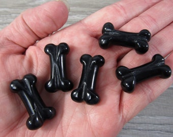 Obsidian Crystal 1 inch Dog Bone F155