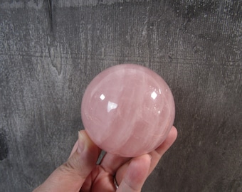 Star Light Rose Quartz Stone Sphere 1 lb 3.3 oz  73 mm # 9285 cc