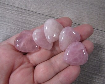 Rose Quartz 25 mm Heart with Flat Back K413