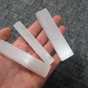 Selenite Wand 3.75 inch Raw Stick Wand SL4 image 5