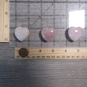 Rose Quartz Puffy 25 mm Heart A1 image 10