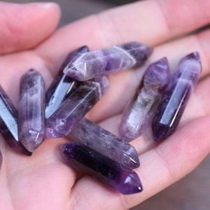 Amethyst Double Terminated Carved Point J97