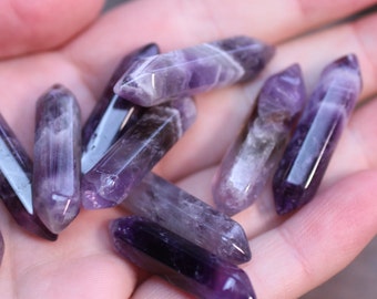 Amethyst Double Terminated Carved Point J97