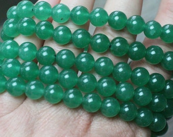 Aventurine Stretchy String 8 mm Round Bead Bracelet 405