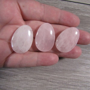 Rose Quartz Bead Drop Shapes with a Large Hole image 3