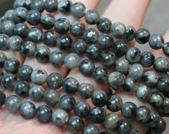 Larvikite 6 mm Round Stretchy String Bracelet 395