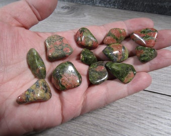 Unakite 0.75 inch + Tumbled Stone T483