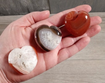 Carnelian Heart 1.5 inch + Shaped Stone