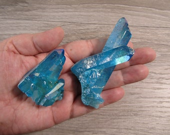 Titanium Blue Aura Quartz Medium U29