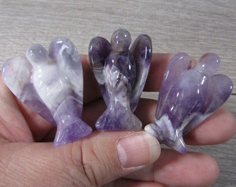 Amethyst Stone Angel Figurine 1.5 inch F106