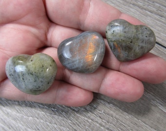 Labradorite Heart Puffy About 34 mm Sunshine Aura K334