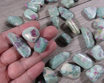 Ruby Fuchsite Tumbled Stone 0.75 inch + Tumbled Stones