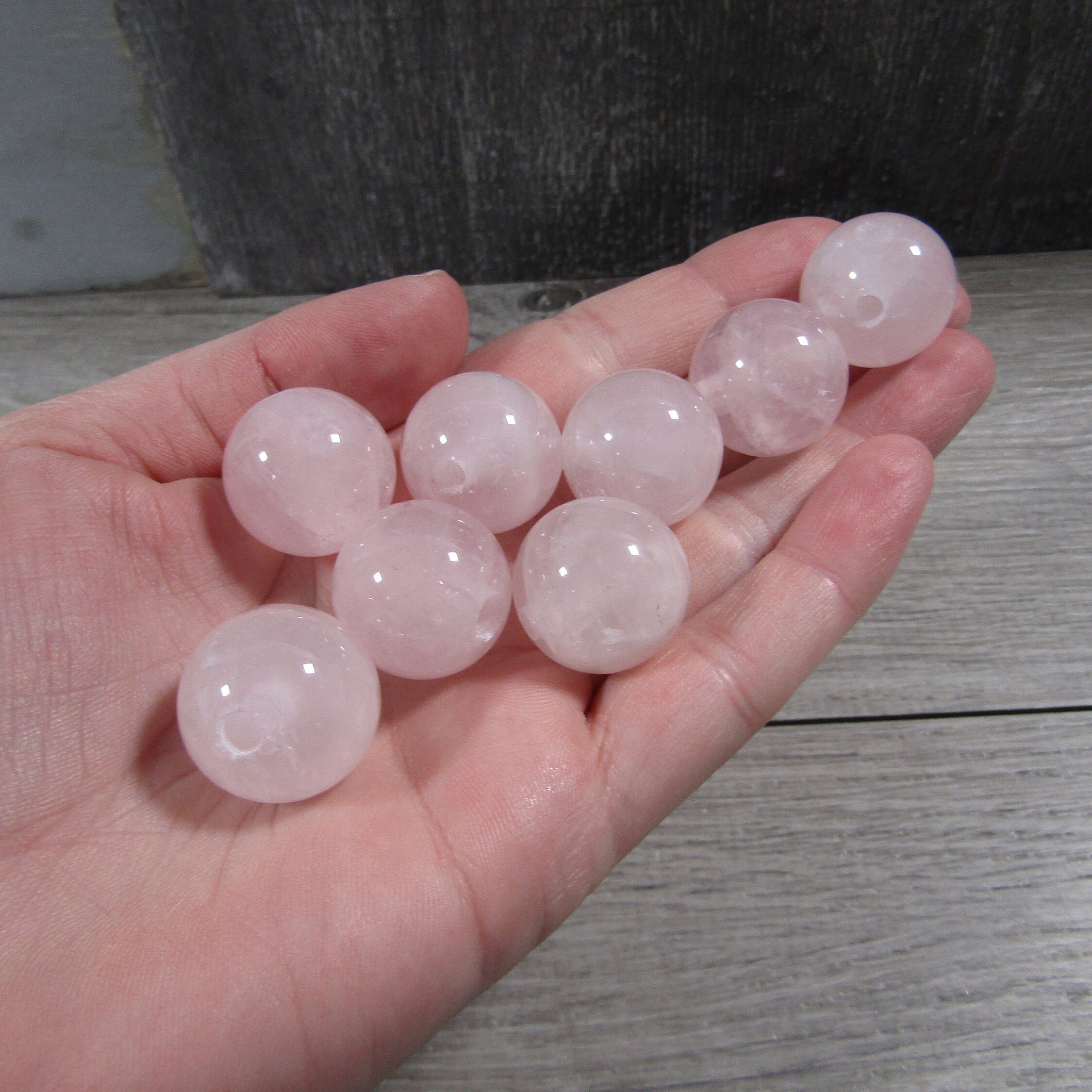 Large Puffy Natural Pink Rose Quartz 20mm Beads Gemstone Heart Veritic –  Intrinsic Trading