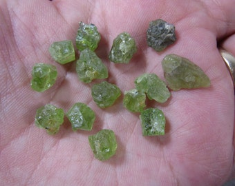 Raw Peridot Tiny Crystal from Arizona