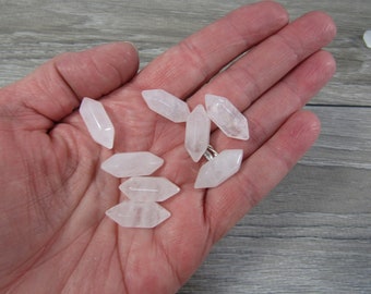 Clear Quartz Small Double Terminated Carved 0.75 inch + Point M310