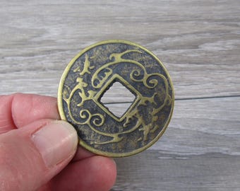 I-Ching Thick 1.6 inch Coin 444
