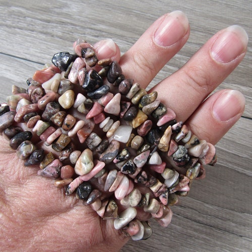 Fluorite Stretchy String Chip Bracelet G110 - Etsy