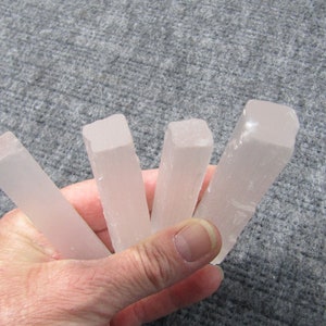 Selenite Wand 3.75 inch Raw Stick Wand SL4 image 3