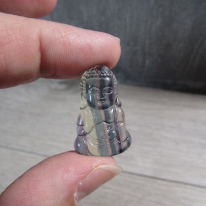 Fluorite Buddha Bead Stone Figurine image 8