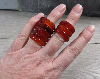 Bague cornaline en cristal