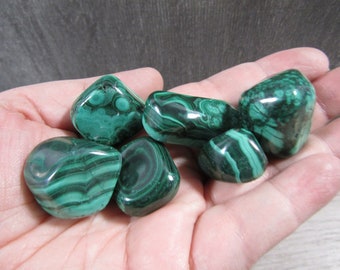 Tumbled Malachite 1 inch + plus T130