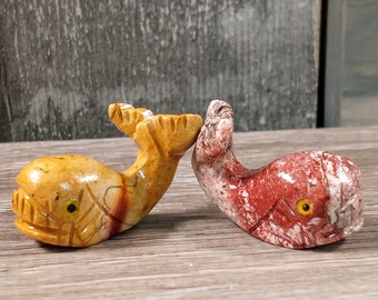 Soapstone Whale Shaped Figurine  14009