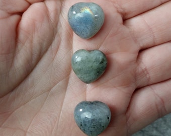 Labradorite Puffy 15 mm Heart K232B