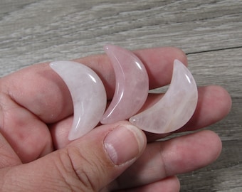 Rose Quartz Crescent Moon C19