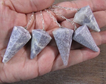 Lepidolite Pendulum Faceted Crystal Divination Tool