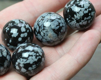 Snowflake Obsidian Stone Sphere 18 mm S73