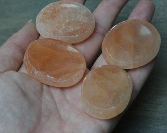 Orange Selenite 1.25 inch + Soothing Stone SL16