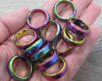 Rainbow Hematite Ring Approx. Size 6-7 M102