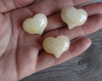 Yellow Aventurine Puffy Shaped 25 mm Heart K165