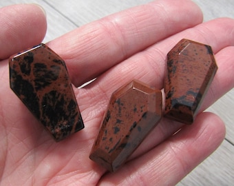 Mahogany Obsidian Coffin 29 mm Shaped Stone