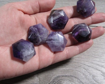 Amethyst Stone Star of David Bead J56