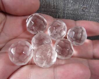 Clear Quartz Faceted Sphere 0.5 inches + S94