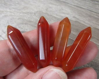 Carnelian Double Terminated Carved Point J170