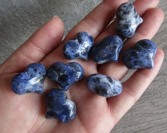 Sodalite Stone Puffy Shaped 25 mm Heart