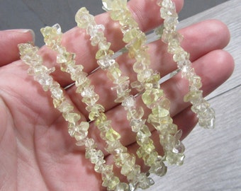 Lemon Citrine Stretchy String Bracelet G180